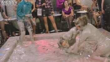 Messy Wrestling: Dirty Up Those Denim Shorts In The Mud! Screencap 61 on www.sinx.com