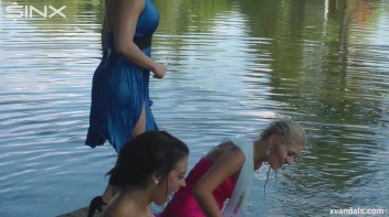 Beauty queens catfight in a lake - Cam 2 Screencap 86 on www.sinx.com