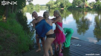 Beauty queens catfight in a lake - Cam 2 Screencap 95 on www.sinx.com