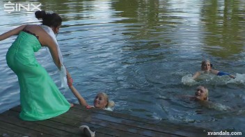Beauty queens catfight in a lake - Cam 2 Screencap 55 on www.sinx.com