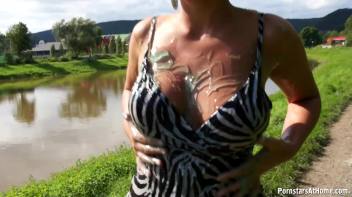 Gel My Jugs By The River Screencap 71 on www.sinx.com