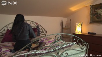 Babes Settle Their Argument In The Bed Screencap 17 on www.sinx.com