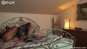 Babes Settle Their Argument In The Bed Screencap 18 on www.sinx.com