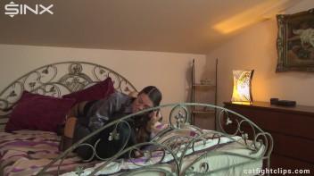 Babes Settle Their Argument In The Bed Screencap 12 on www.sinx.com