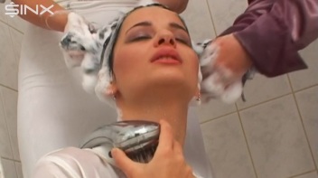 Pretty Girls Enjoy Hair Washing And Lathering Screencap 24 on www.sinx.com