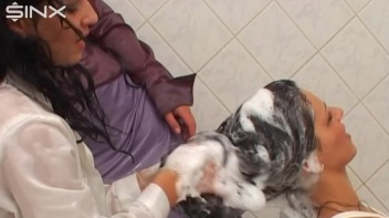 Pretty Girls Enjoy Hair Washing And Lathering Screencap 64 on www.sinx.com