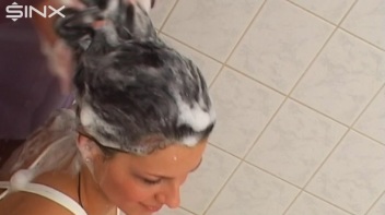 Pretty Girls Enjoy Hair Washing And Lathering Screencap 67 on www.sinx.com