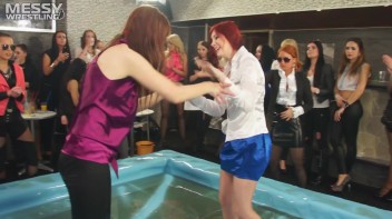 Messy Wrestling: Sloppy Shiny Wrasslin' Till Topless Or Bust! Screencap 12 on www.sinx.com
