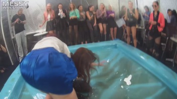 Messy Wrestling: Sloppy Shiny Wrasslin' Till Topless Or Bust! Screencap 13 on www.sinx.com