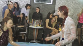 Messy Wrestling: Sloppy Shiny Wrasslin' Till Topless Or Bust! Screencap 42 on www.sinx.com