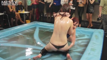 Messy Wrestling: Sloppy Shiny Wrasslin' Till Topless Or Bust! Screencap 75 on www.sinx.com