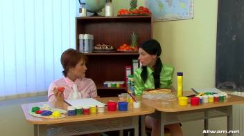 Gooey Messy Art Class With Three Hot Girls Screencap 11 on www.sinx.com