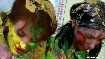 Gooey Messy Art Class With Three Hot Girls Screencap 49 on www.sinx.com
