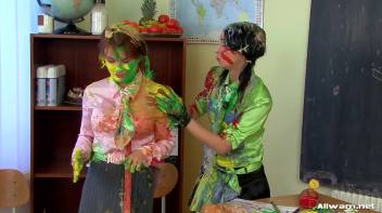 Gooey Messy Art Class With Three Hot Girls Screencap 50 on www.sinx.com