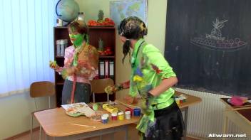 Gooey Messy Art Class With Three Hot Girls Screencap 51 on www.sinx.com