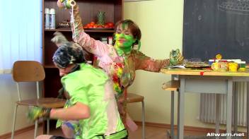 Gooey Messy Art Class With Three Hot Girls Screencap 56 on www.sinx.com