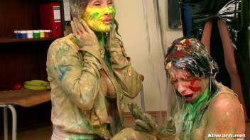 Gooey Messy Art Class With Three Hot Girls Screencap 71 on www.sinx.com