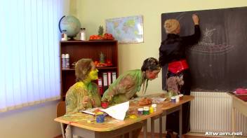Gooey Messy Art Class With Three Hot Girls Screencap 79 on www.sinx.com
