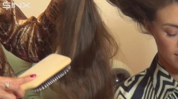 Raven Haired Babe Brushes Her Best Friends Hair Screencap 11 on www.sinx.com