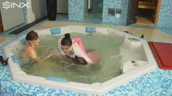 Clothed Catfight Turns Wet In The Jacuzzi Screencap 35 on www.sinx.com