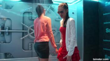 Soaking wet dancers in chic outfits Screencap 13 on www.sinx.com