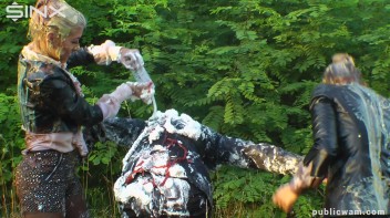 Cuties Food Fight On The Way To Work - Part 2 Screencap 19 on www.sinx.com