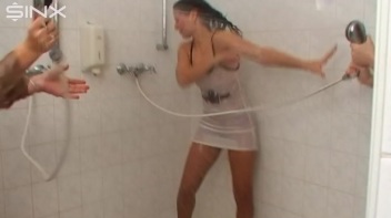 Gorgeous Babes Get Wet In Water Fight Screencap 62 on www.sinx.com