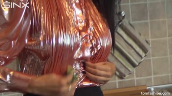 Leggy Brunette Rips Her Clothes Off Screencap 14 on www.sinx.com