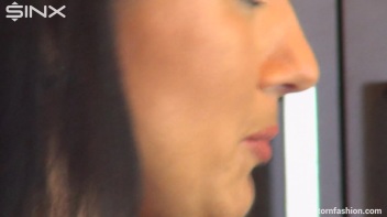 Leggy Brunette Rips Her Clothes Off Screencap 16 on www.sinx.com
