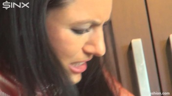 Leggy Brunette Rips Her Clothes Off Screencap 27 on www.sinx.com