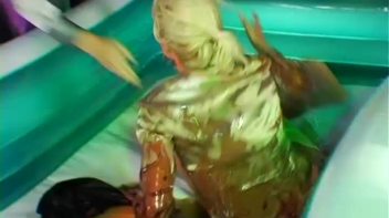 Mega Oil Fight Covers Chicks Head To Toe Screencap 1 on www.sinx.com