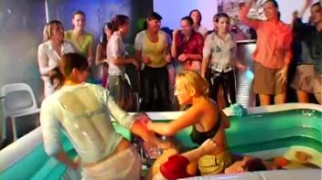 Mega Oil Fight Covers Chicks Head To Toe Screencap 29 on www.sinx.com