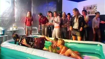 Mega Oil Fight Covers Chicks Head To Toe Screencap 76 on www.sinx.com