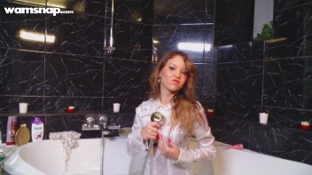 Sexy Solo Wetlook Show In White Screencap 60 on www.sinx.com