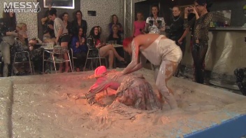 Muddy Wrestling: Fiery Redhead vs. The Old-Timer Screencap 11 on www.sinx.com