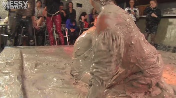Muddy Wrestling: Fiery Redhead vs. The Old-Timer Screencap 20 on www.sinx.com