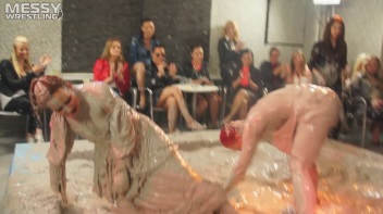 Muddy Wrestling: Fiery Redhead vs. The Old-Timer Screencap 22 on www.sinx.com