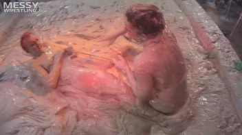 Muddy Wrestling: Fiery Redhead vs. The Old-Timer Screencap 52 on www.sinx.com