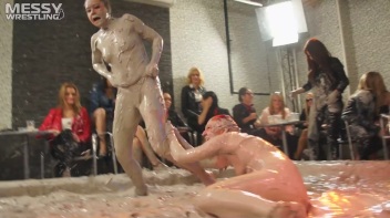 Muddy Wrestling: Fiery Redhead vs. The Old-Timer Screencap 73 on www.sinx.com