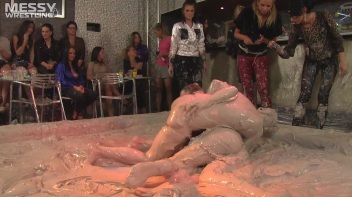 Muddy Wrestling: Fiery Redhead vs. The Old-Timer Screencap 78 on www.sinx.com