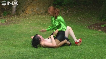 Busty Babe Gets Pissed On And Wrestles Screencap 19 on www.sinx.com