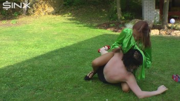 Busty Babe Gets Pissed On And Wrestles Screencap 23 on www.sinx.com