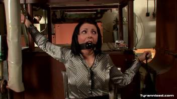 Tina Gabriel Bound and Drooling Screencap 7 on www.sinx.com