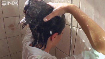 Gorgeous Big Tits Brunette Shower Fun Screencap 65 on www.sinx.com