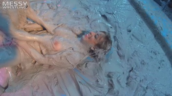 Muddy Wrestling: Short Shorts vs. Short Skirt Throwdown! Screencap 28 on www.sinx.com