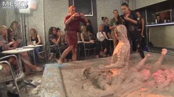 Muddy Wrestling: Short Shorts vs. Short Skirt Throwdown! Screencap 33 on www.sinx.com