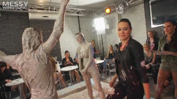 Muddy Wrestling: Short Shorts vs. Short Skirt Throwdown! Screencap 41 on www.sinx.com