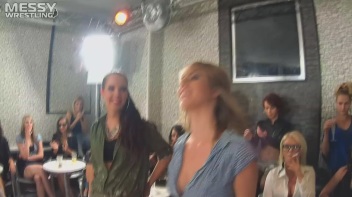 Muddy Wrestling: Short Shorts vs. Short Skirt Throwdown! Screencap 6 on www.sinx.com