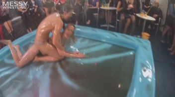 Messy Wrestling: Choke, Rip, Pull, And Slop The Hell Out Of Each Other! Screencap 86 on www.sinx.com