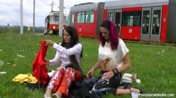 Ridiculously Messy Lunch At The Tram Stop Screencap 33 on www.sinx.com